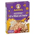 thumbnail image 2 of Annie’s Organic Honey Nut O's Breakfast Cereal, Whole Grain, 235 g, 2 of 6