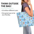 thumbnail image 2 of Disketp Cartoon Rocket With Space Bolsa Tote Estampada para Mujer, Bolso de Hombro y de Mano para Compras y Viajes, 2 of 8