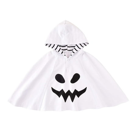 Loalirando Baby Girls Boys Halloween White Ghost Cloak Stripe Hood