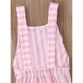 thumbnail image 4 of Hirigin Toddler Baby Girl Bell-Bottom Jumpsuit Pants Striped Overalls Romper Flare Pants Suspender Pants Outfits, 4 of 6