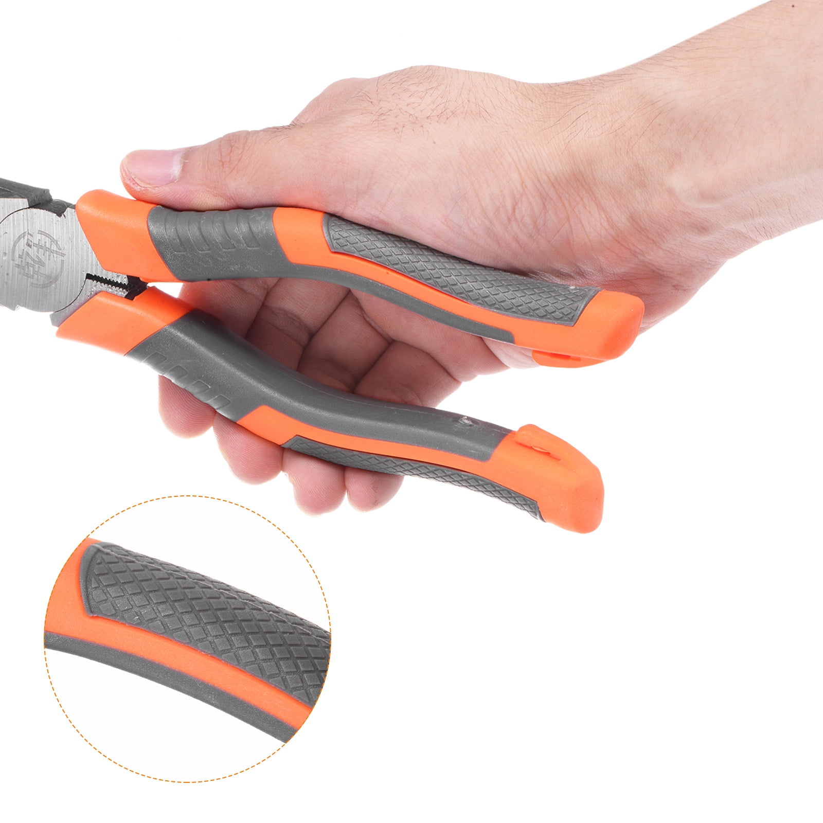 Long Nose Pliers Set 8"/6" Needle Nose Pliers with Wire Cutters Comfort Grip for Cutting Wire