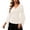 94Beige444, variant on Womens T Shirts Solid Color Stretch Wrap V Neck Tees Side Waist Ruched Slim Fit Flared Long Sleeve Elegant T-Shirts Comfortable Tops L