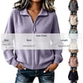 thumbnail image 2 of Fengqque Women’s Full Zip Ribbed Knit Polo Collar Cardigan Jackets Fall Casual Raglan Long Sleeve Loose Fit Solid Color Zip Up Sweater Outerwear Tops White Free Size, 2 of 3