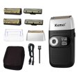 thumbnail image 2 of Kemei Rasoir Électrique pour Hommes Rasoir Électrique Rechargeable Rasoir à Barbe Tondeuse Flottante Machine à Raser Soin du Visage, 2 of 5