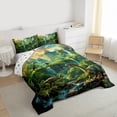 thumbnail image 3 of Homewish Ancient Dinosaur Dino Full Size Comforter Sets,Tropical Botanical Plant Bedding Comforter Set,Natural Landscape Bedding Sets For Boys Teens,Breathable Home Decor Reversible,3-Piece, 3 of 8