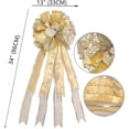 thumbnail image 2 of Adorno para árbol de Navidad JanHm lazo grande 13x34 pulgadas oro rosa, 2 of 2