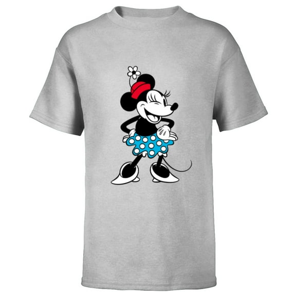 Disney Minnie Mouse Sassy Wink - Short Sleeve T-Shirt for Kids - Customized-Athletic Heather
