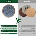 thumbnail image 4 of 5 Pack Coasters for Drinks Absorbent, Coasters for Coffee Table with Holder, Non-Slip, Non-Stick, Suit for Kinds of Cups 4.3 inch Gray, 4 of 7