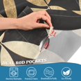 thumbnail image 5 of Yayeee Kitchen Curtains Tier Set of 2 Light Filtering 57"x36" Over Sink Window Panels, Black Geometric, 5 of 7