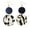 D, variant on QIQUWOHUL New Cow Pattern Animal Leather Earrings Women Round Water Drop Leather Earrings Elegant Leather Pendant Earrings Women Jewelry