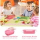 thumbnail image 4 of Lonchera Bento de 1,2 litros con 4 compartimentos y cubiertos para niños, adultos y niños pequeños. A prueba de fugas, apta para microondas, lavavajillas y refrigerador. Sin BPA (rosa)., 4 of 6