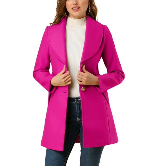 INSPIRE CHIC Juniors Cute Turn Down Collar Single Breasted Long Belted Trenchcoat