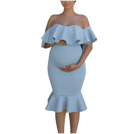

gakvov Maternity Dress For Photoshoot Savings Clearance Items!Maternity Dress For Photo Shoot Gown Pregnant Clothes Dress Photography Skirt