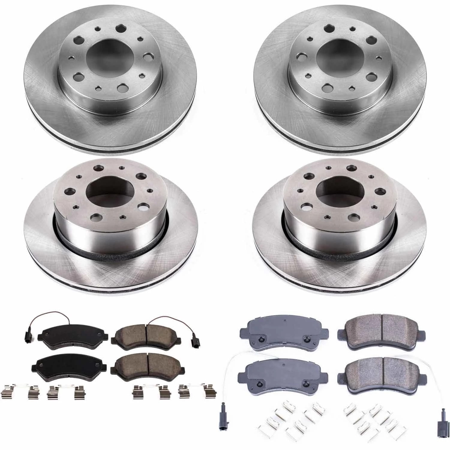 PowerStop Front and Rear Stock Replacement Brake Pad and Rotor Kit Fits: Select Models KOE7304