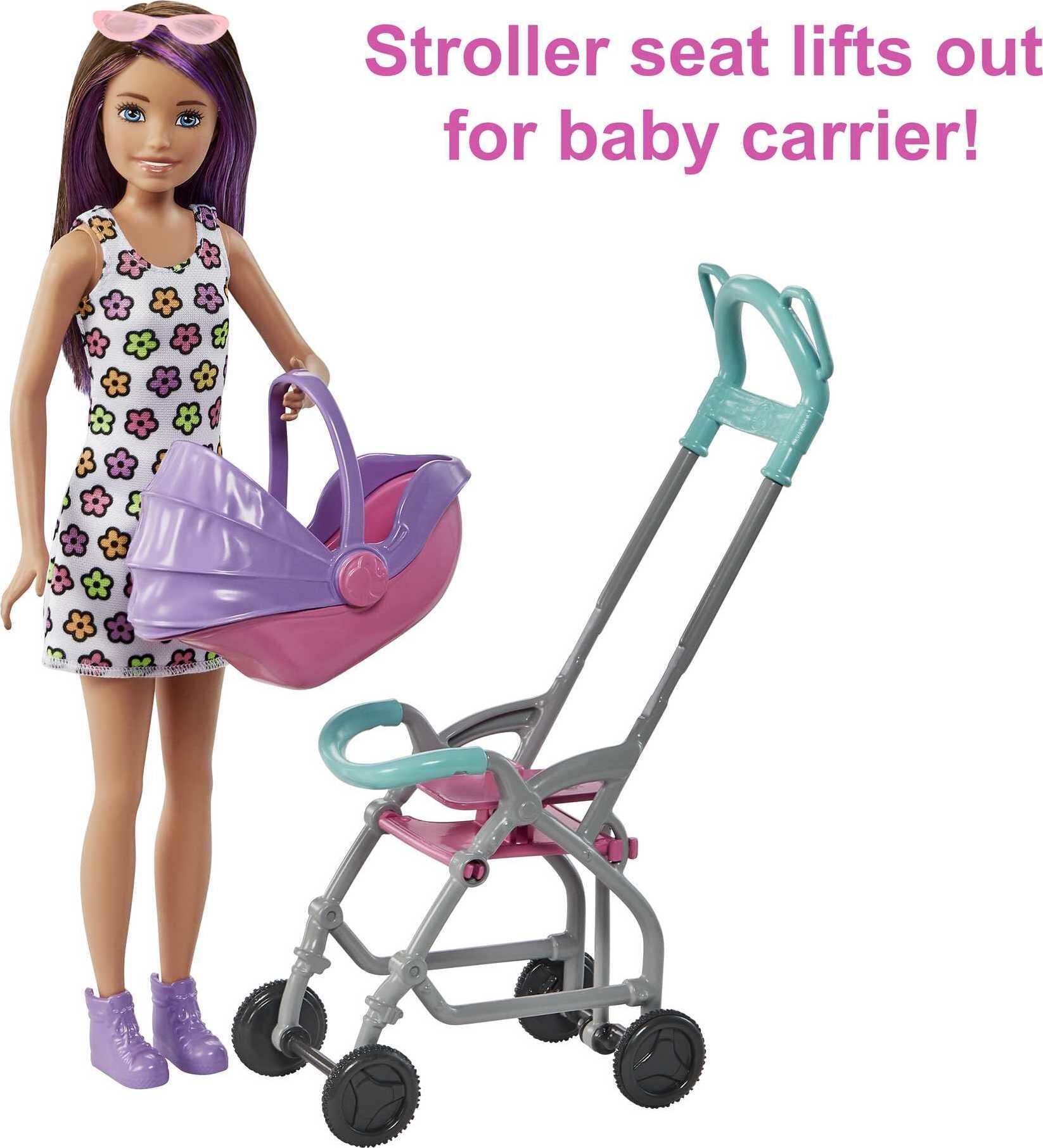Barbie Skipper Inc. Doll & Stroller for 3 & Up - Walmart.com