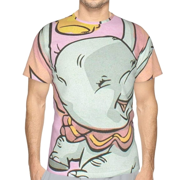 Unisex Adult Dumbo T-Shirts, 3D Graphic Novelty Shirts Crewneck Short Sleeve Tees for Men Women