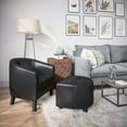 thumbnail image 2 of BELLEZE Accent Club Chair with Ottoman - Lydia (Black), 2 of 7