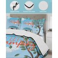 thumbnail image 4 of Quilts Twin-XL Size Bedding Set, Let's Go Camping Lightweight Quilted Comforter, Modern Camper Van Trees Blue Sky Soft Reversible Bedspread Coverlet with Pillow Covers for All Season, 68" x 98", 4 of 7