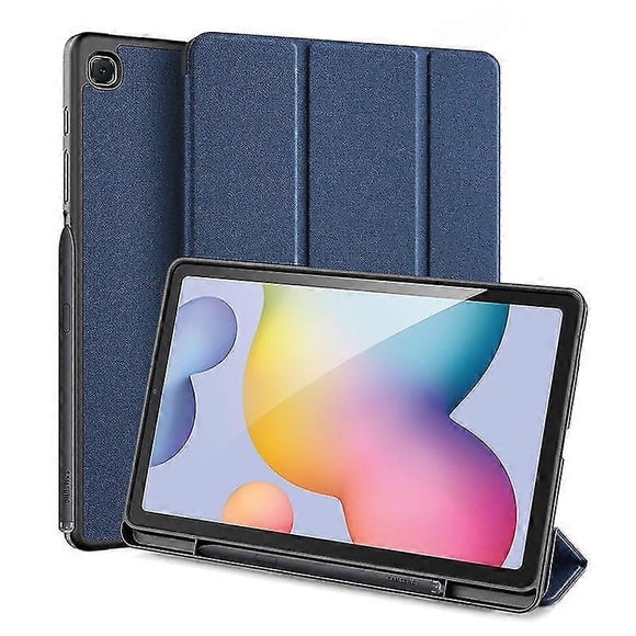 Case For Samsung Galaxy Tab S6 Lite Case Ultra Thin Smart Cover With Pencil Holder Auto Wake Blue