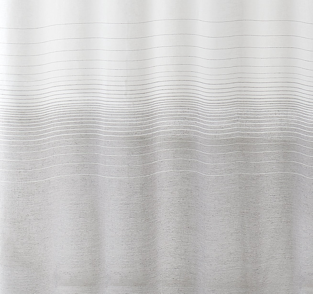 Dainty Home Linea Grey 3D Ombre Textured Weaved Linen Look Ombre Striped Designed Shower Curtain 70 x 72