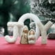 thumbnail image 4 of Conjunto de figuras de belén moderno, elegante y encantadora escena con letras inglesas de nacimiento. ALEGRÍA beige, 4 of 9