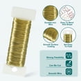 thumbnail image 3 of Uxcell 26 Gauge Floral Wire Flexible Paddle Wire 38 Yard Florist Wire Wreath for DIY decorations Wire Gold 1 Roll, 3 of 6