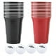 thumbnail image 1 of Set de Beer Pong ANGGREK 11 vasos rojos 11 vasos negros 4 pelotas de ping pong, 1 of 8