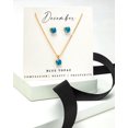 thumbnail image 2 of Goldtone December Blue Topaz Birthstone CZ Earring & Necklace Set, 2 of 2