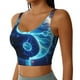 thumbnail image 2 of Fotbe Blue Yin And Yang Sujetador Deportivo Largo sin Aros para Mujer con Almohadillas y Soporte Medio, Transpirable y Absorbente, Camiseta Tipo Chaleco o Tank Top-X-Large, 2 of 8