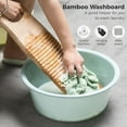 thumbnail image 6 of Natural Bamboo Washboard for Laundry, Bamboo Hand Washing Board, Thickened Anti-slip Scrubbing Washboard for Small Washing Jobs, Hanging Design Washboard Practical Household Tool, 6 of 7