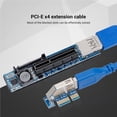 thumbnail image 4 of Seitruly Adaptador de tarjeta elevadora PCIE PCIE X1 a PCI-E X4, Cable de extensión SATA USB 3,0, extensor de tarjeta elevadora, tarjeta adicional PCI Cables de audio/vídeo, 4 of 5