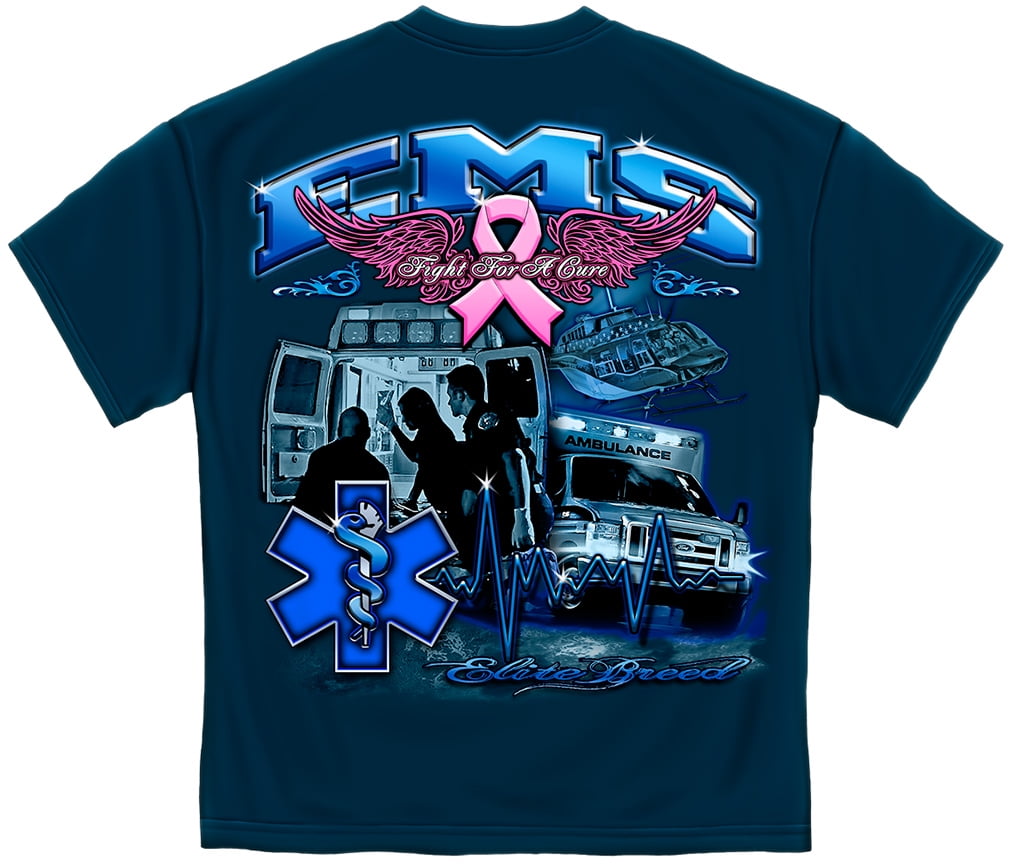 Erazor Bits EMS TShirt Elite Breed EMS Fight Cancer Navy Walmart