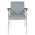 thumbnail image 2 of Pemberly Row Chaise d'Invité en Similicuir Gris Anthracite avec Cadre Chromé, 2 of 5