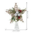 thumbnail image 2 of TABLZONE Star Christmas Tree Topper Rustic Plastic Holiday Decor Charm for Xmas Tree Decoration, 2 of 7