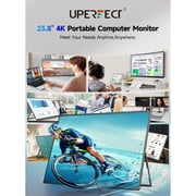 UPERFECT UMax 23 - 23.8 Portable Monitor, 4K UHD (3840*2160) 100%sRGB IPS Speakers USB-C HDMI Work Home Second Monitor W/180°Adjustable Stand for Laptop, PC, Phones, Tablet, PS5/4, Xbox, Switch