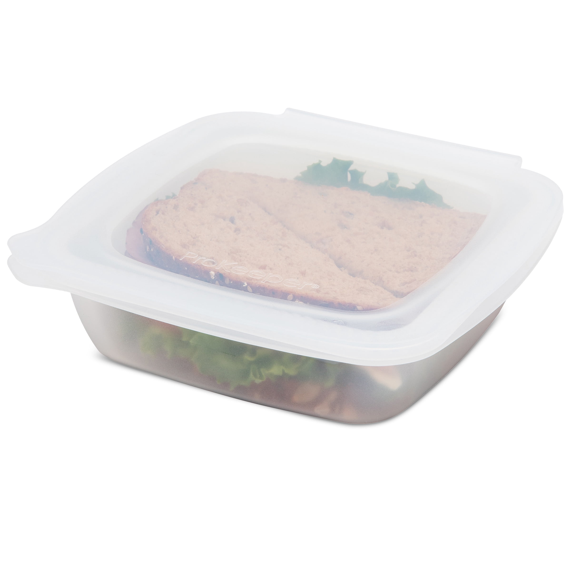 (4 pack) Prokeeper+ 3 Cup Silicone Softbox for School Lunches and Activities