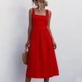 thumbnail image 2 of Vestido casual sexy de color liso con tirantes y escote tubo para mujer: poliéster, verano, sexy/casual, tallas de la S a la XL (4-10 EE. UU.), 2 of 6