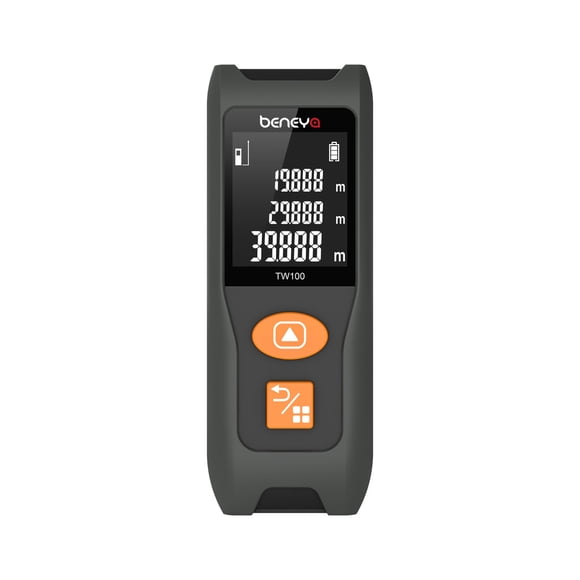 Beneya 328ft/100m Laser Distance Measure, Digital Laser Measuring Tool with Backlit LCD Display, m/ft/in, Area and Volume Measurement
