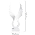 thumbnail image 2 of WHAMVOX 1pc White Angel Wing Resin Tabletop Sculpture for Living Room Bedroom Wine Cabinet Decoration, 2 of 8