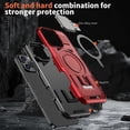 thumbnail image 5 of ELEHOLD Magnetic Case for iPhone 16 Pro, Military Grade Shockproof Rugged Case Built-in Metal Camera Cover with Stand,Red, 5 of 6