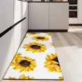thumbnail image 4 of White Big Sunflower Pattern Kitchen Rug Mat,Kitchen Runner Rugs Non Skid Washable,Decorative Kitchen Floor Mats for Kitchen,Sink,Laundry,17"X47", 4 of 5