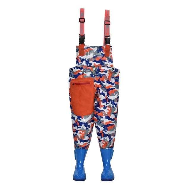 MIASHUI Salopette Imperméable Unisexe pour Enfant, Bretelles Ajustables avec Bottes, Rose, 4-5 Ans