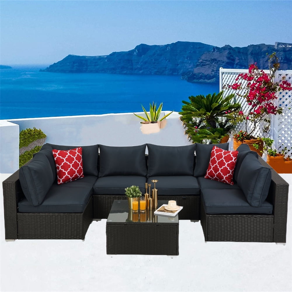 7 piece outdoor sectional sofa
