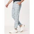 thumbnail image 2 of Pantalones chándal informales ajustados a cuadros Gris blanco T M, 2 of 6