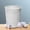 White, variant on Gold Translucent Textured Trash Can, Large Capacity Plastic Waste Bin With Pressure Ring, For Home, Office, Bedroom And Bathroom