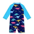 thumbnail image 2 of weVSwe Toddler Swimwear for Boys, 0-3 Years, UPF 50+ Sun Protection, Zipper Closure, Tropical Plant Print, Ideal for Swimming & Beach Activities, 2 of 7