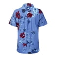 thumbnail image 5 of Fesfesfes Tops for Womem Casual Tops Summer Shirts For Women, Women's Short Sleeve Lapel Neck Tops With Button Flower Print Tops V Neck Tees Summer Tunic Blouse, 5 of 5