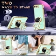 thumbnail image 3 of for iPhone 7 Plus/iPhone 8 Plus Case Astronaut Cute for Women Girls Girly Unique Light Green Phone Cases with Astronaut Hidden Stand Kickstand 6D Design Cover for iPhone 7Plus/8Plus 5.5 inch, 3 of 11