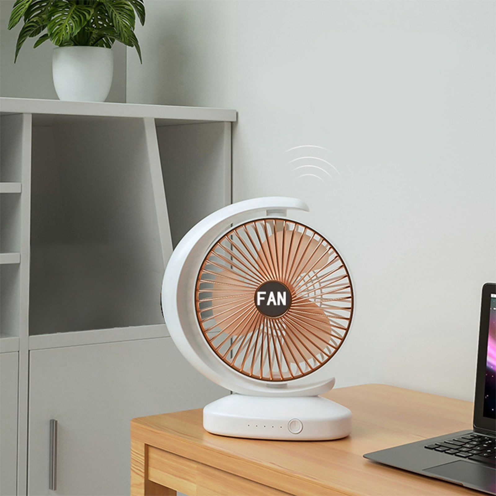 Home Kitchen Lighting Ceiling Fan Small USB Portable Table Fan Small Fan By  USB Curved Moon Shaped Rechargeable Rotatable Desktop Fan For Home Office  Bedroom Dorm Indoor Outd Desk Fan 3 Speeds