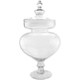 thumbnail image 3 of Northlight 23" Transparent Glass Jar with Finial Topped Lid - Clear, 3 of 3